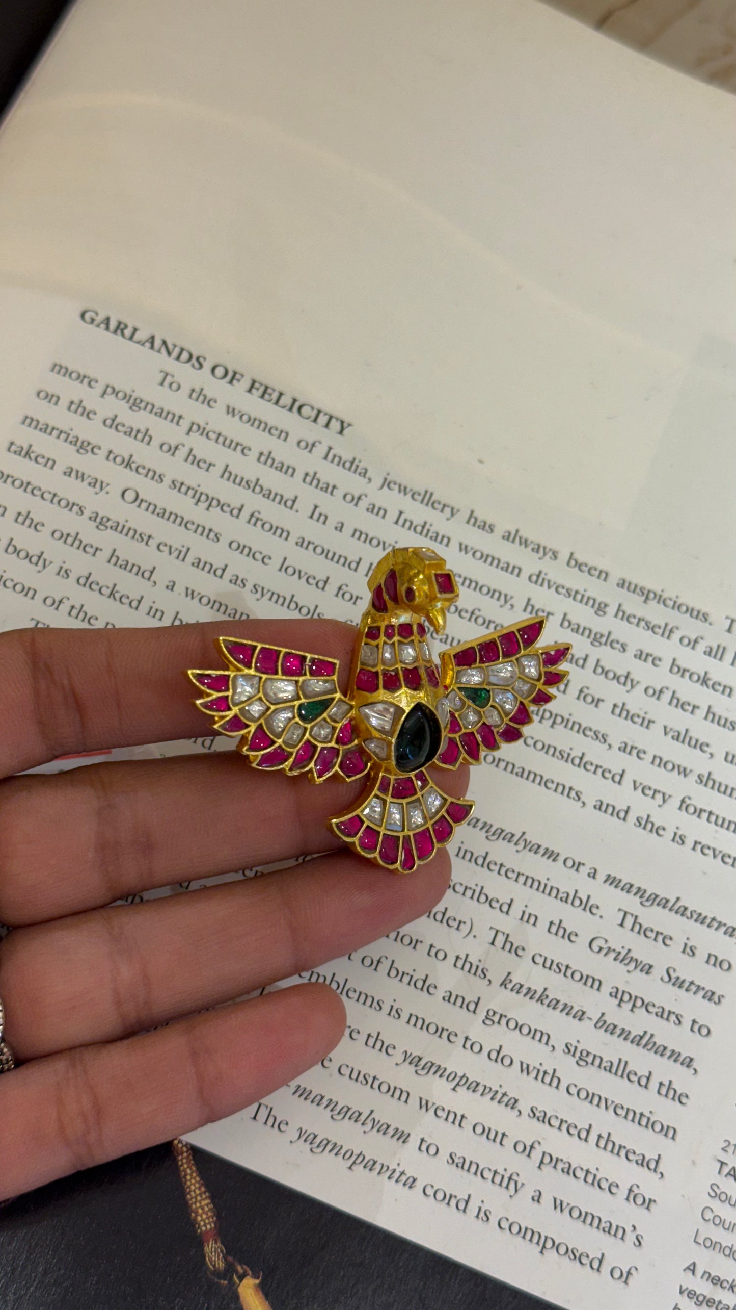 Baaj mixed pachi kundan ring