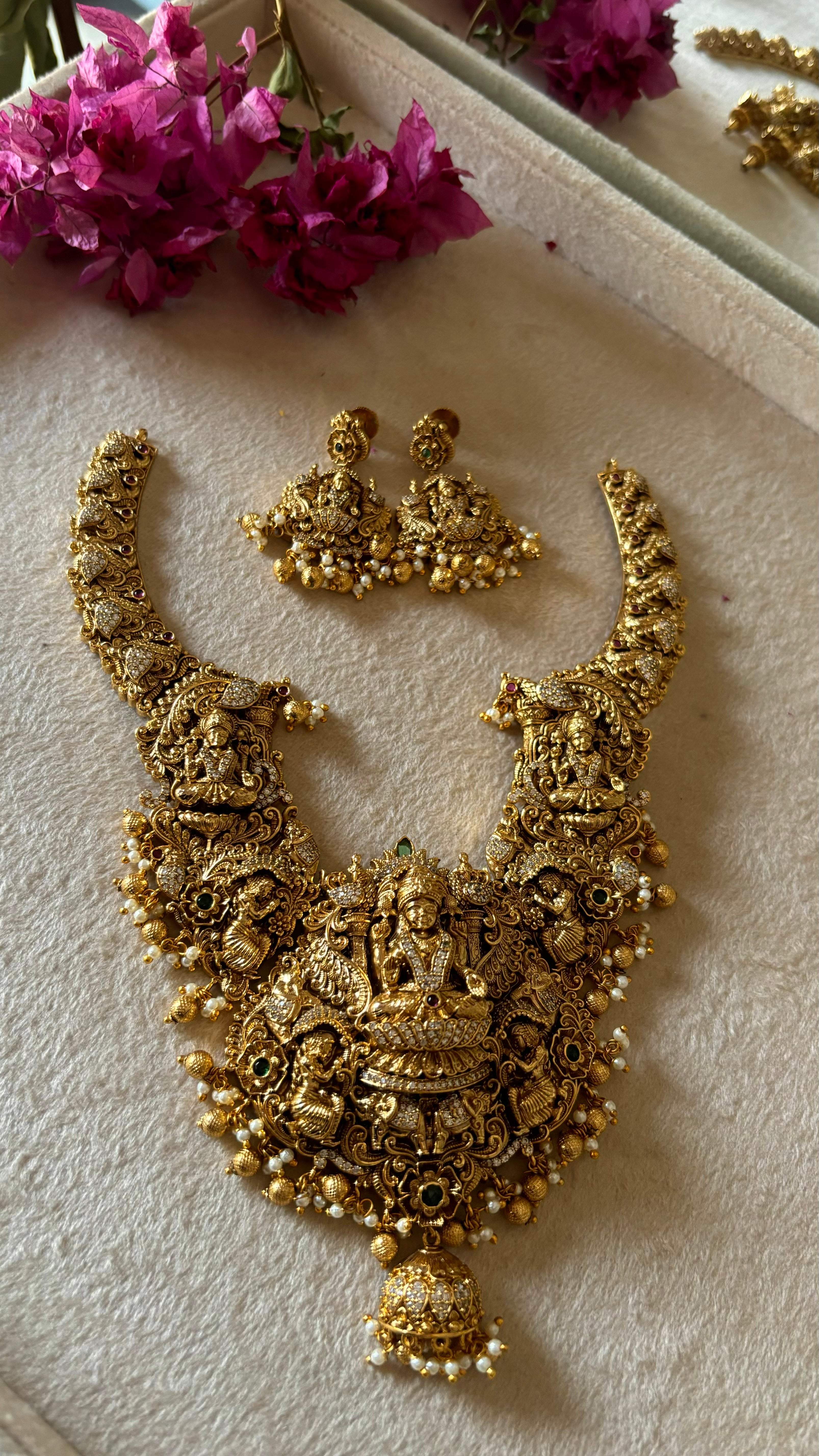 Temple jewellery with earrings