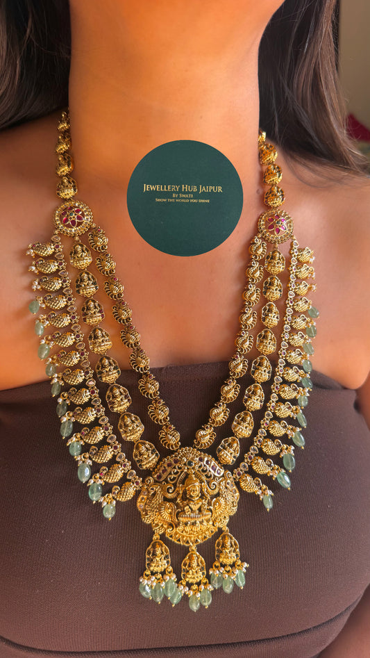 Triple layer heritage temple necklace
