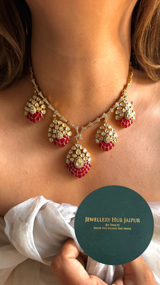 Ruby takkar work cocktail necklace