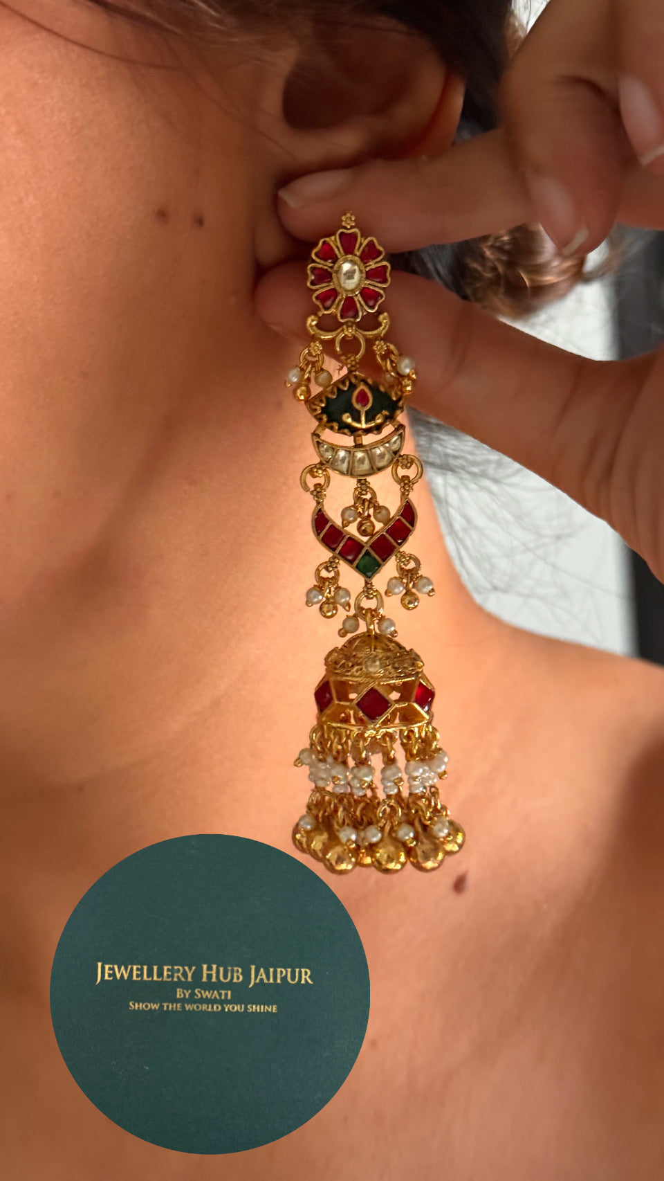 Ruby & emerald heritage rajwada choker