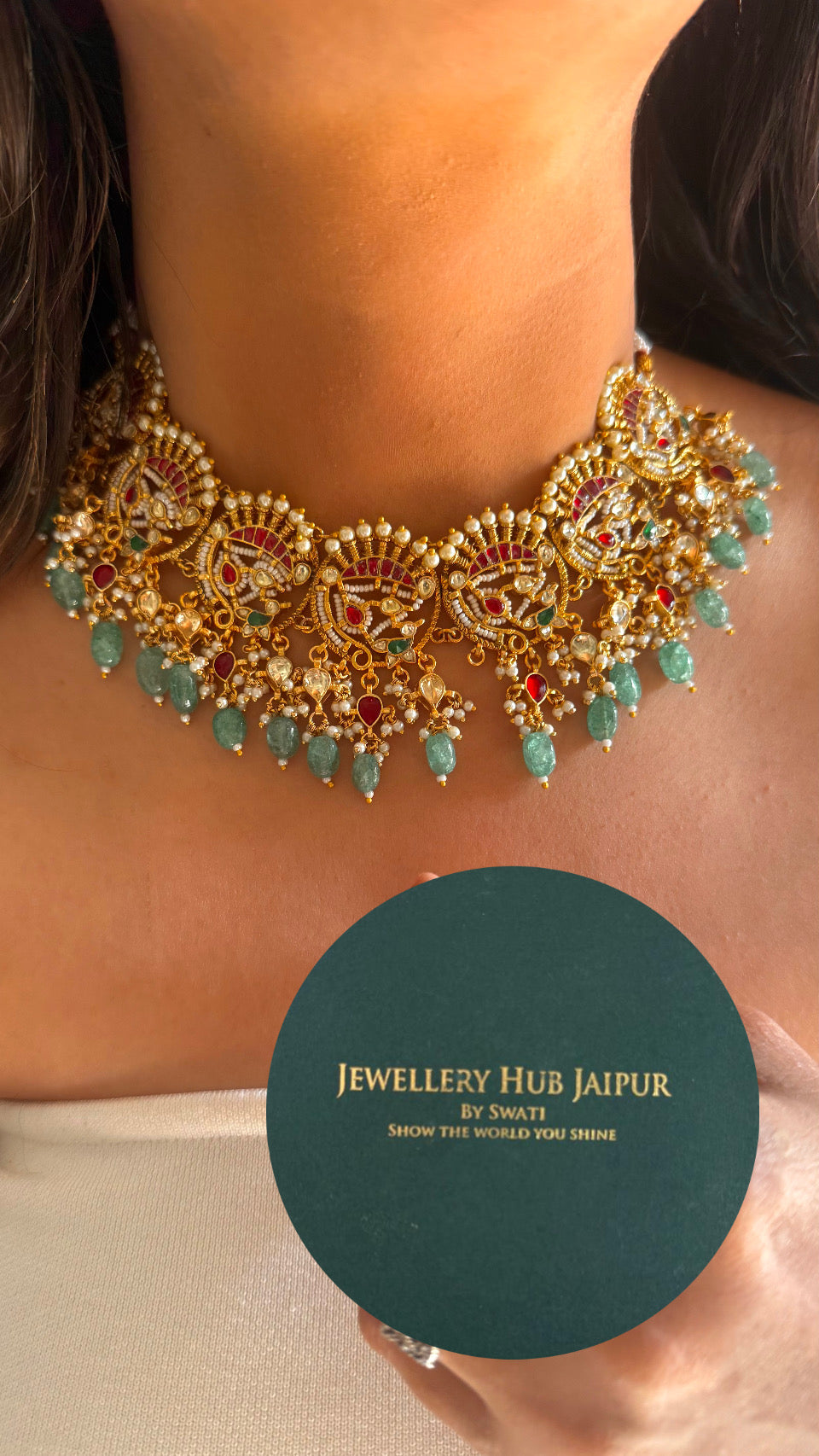 Heritage Royal rajwada necklace with mint drops