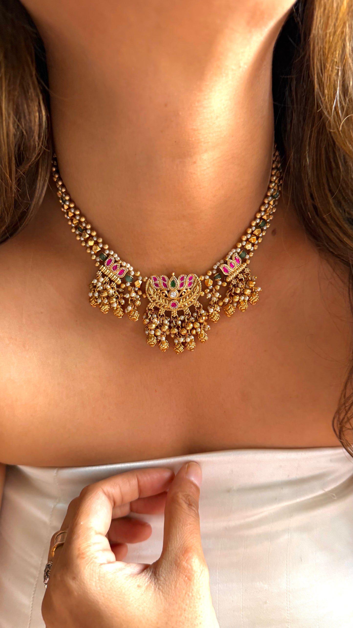 Lotus inspired Rajwada necklace