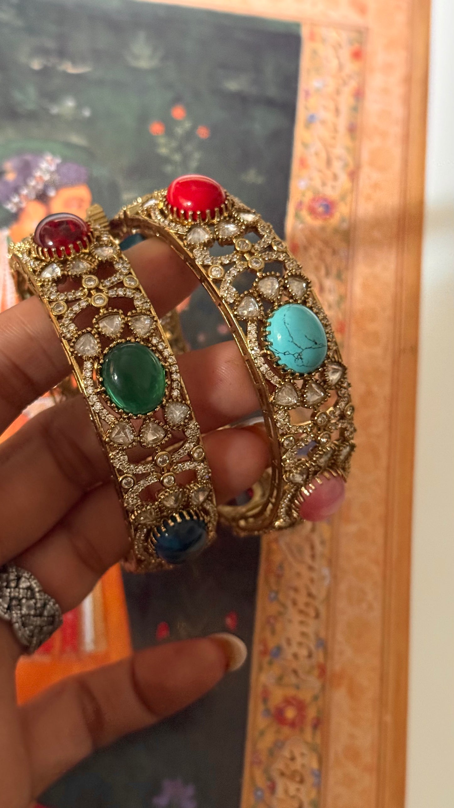 Navratna Victorian openable bangle