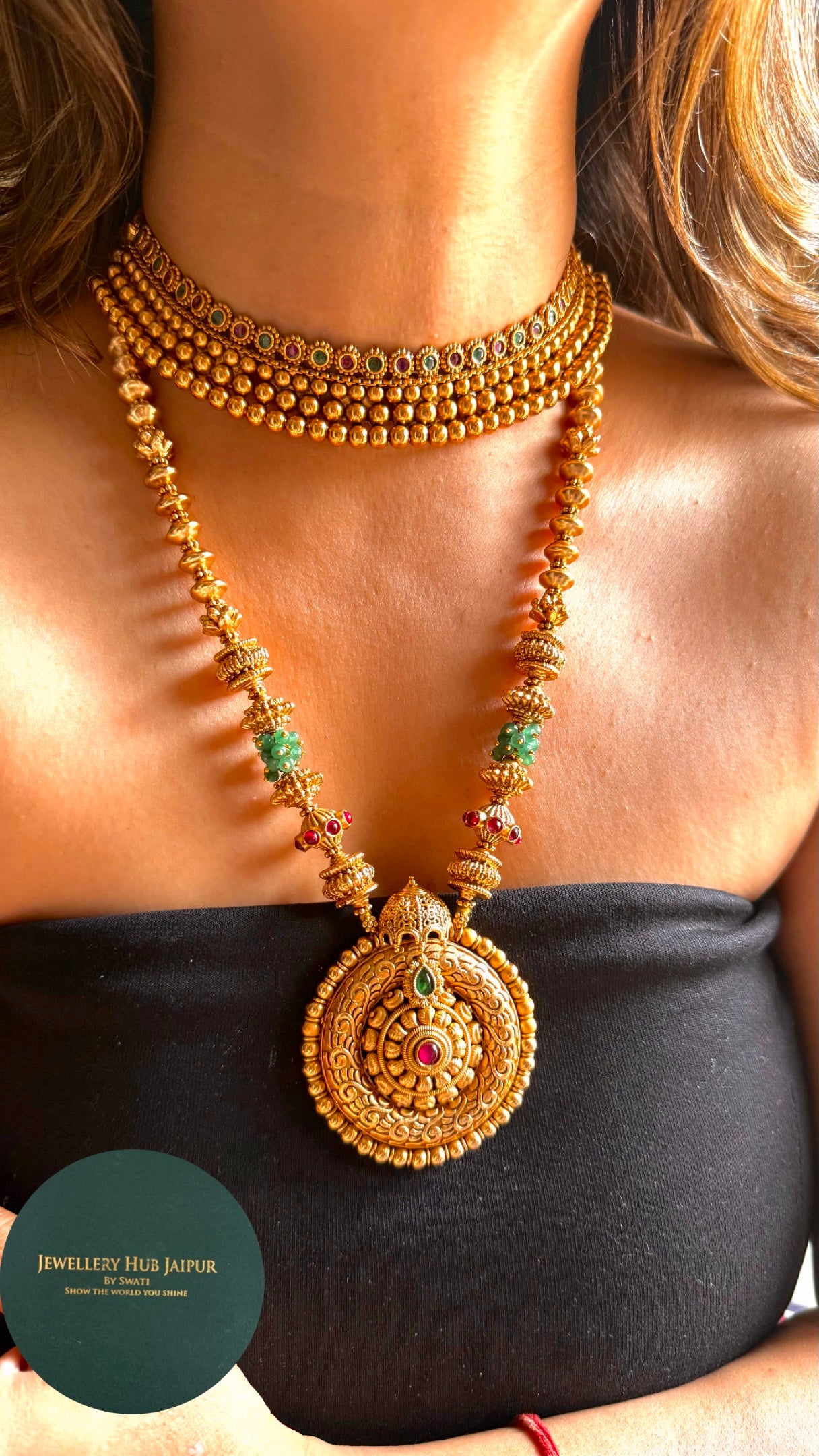Gold designer nakashi Necklace combo