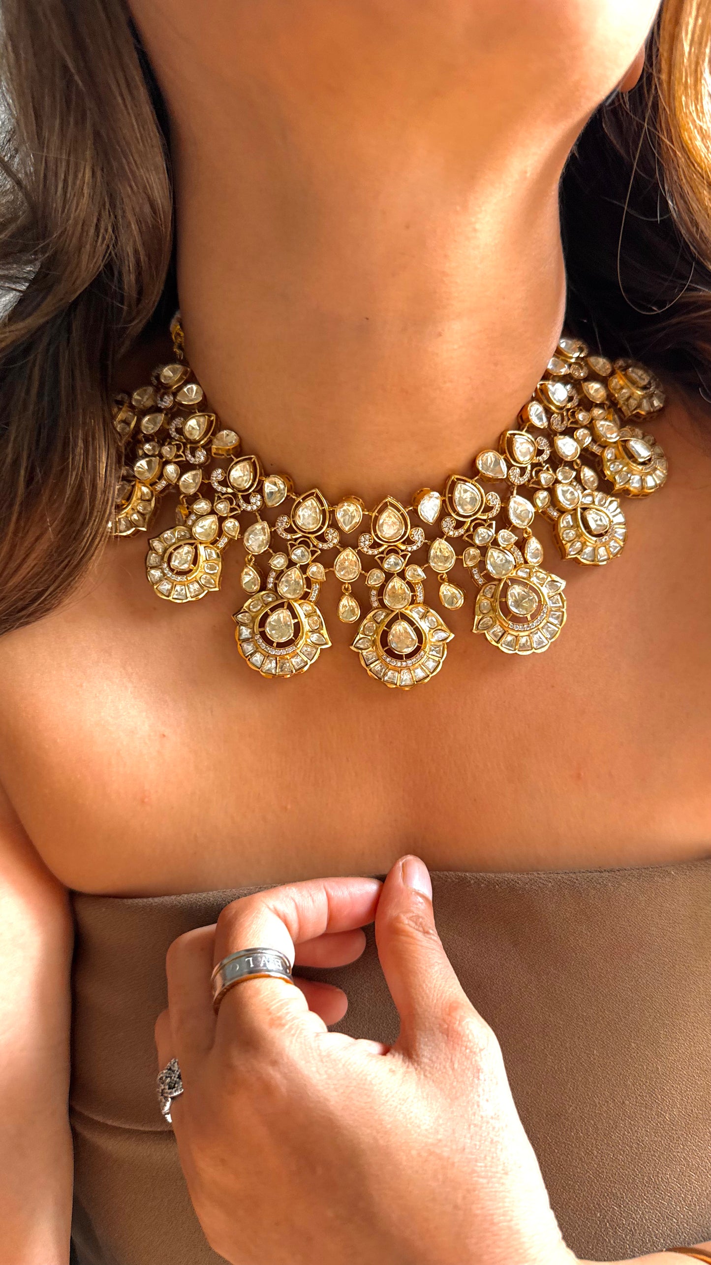 Peeli polki heritage necklace