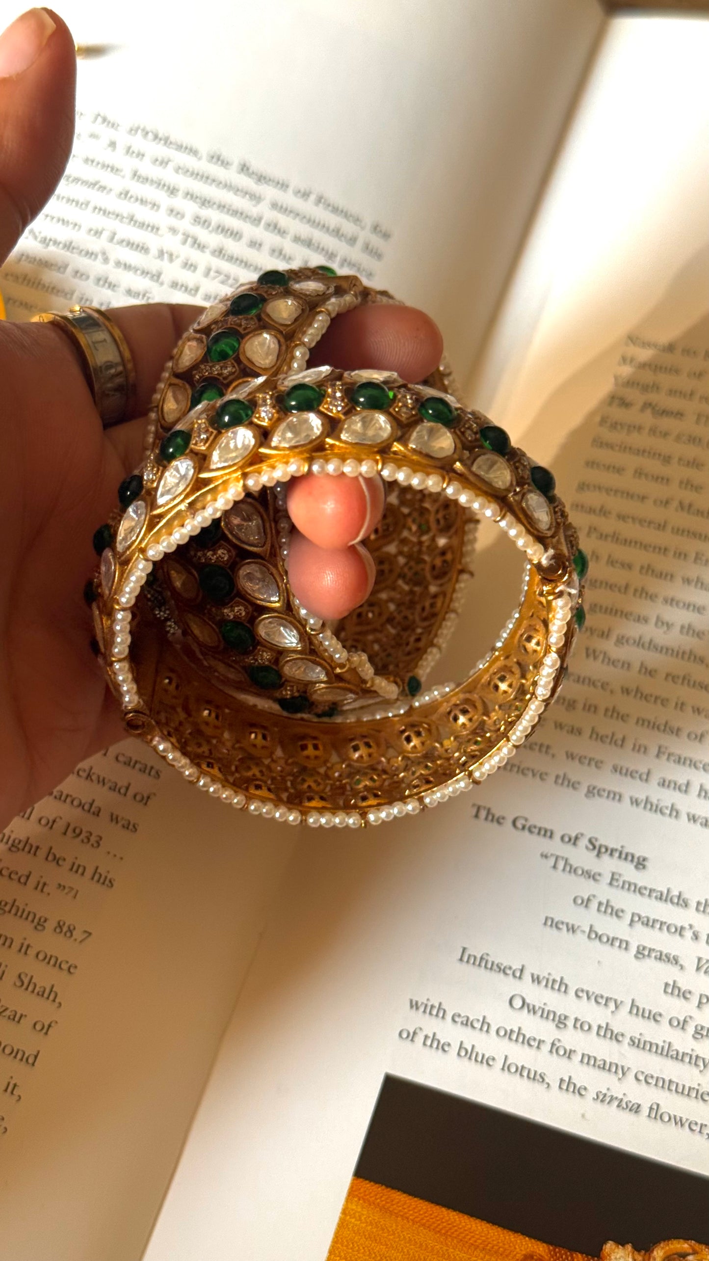 Emerald moissanite bangles