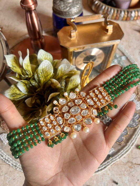 Moissanite Emerald choker