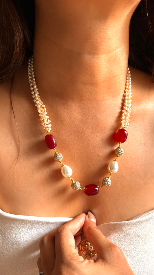 Ruby pearl string