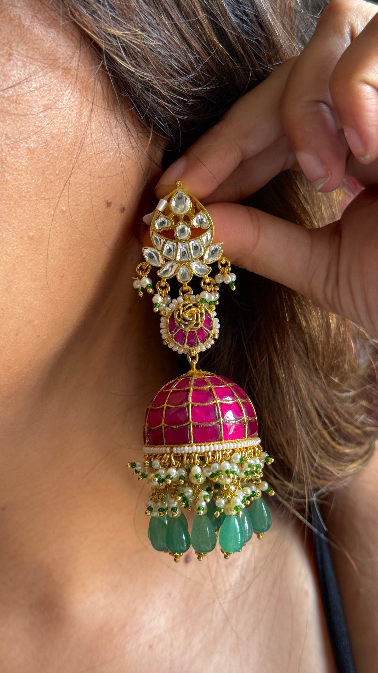Paachi heritage jhumkiyaan