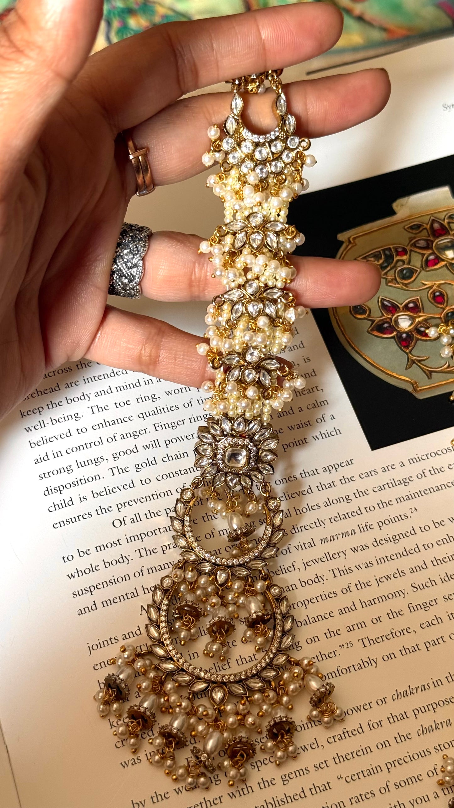 Earrings  Mughal inspired  heritage Chandbali