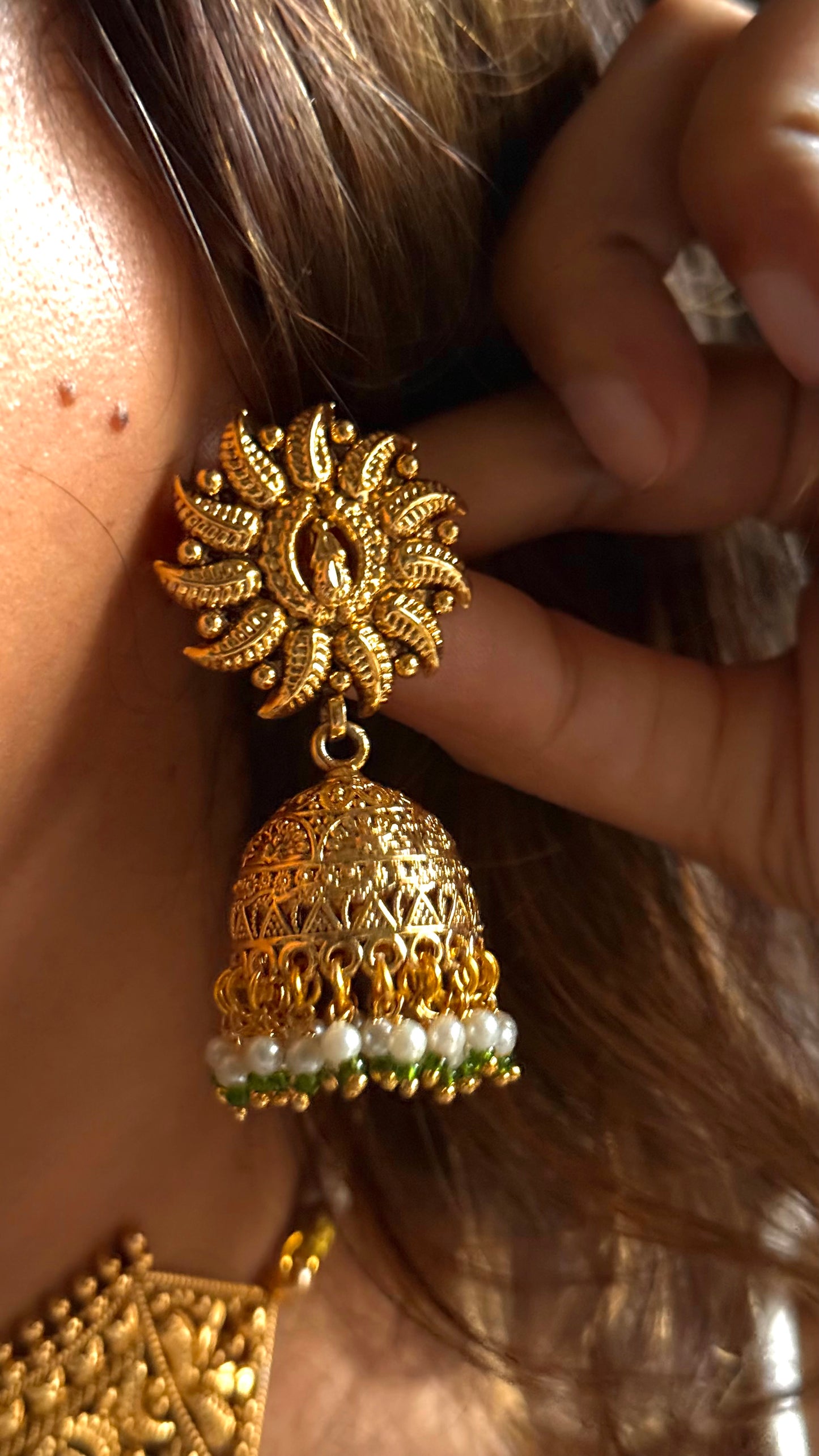 Gold rajwada Rajasthani aad Necklace