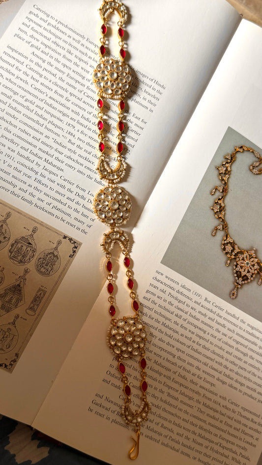 Paachi Ruby kundan heritage sheeshpatti