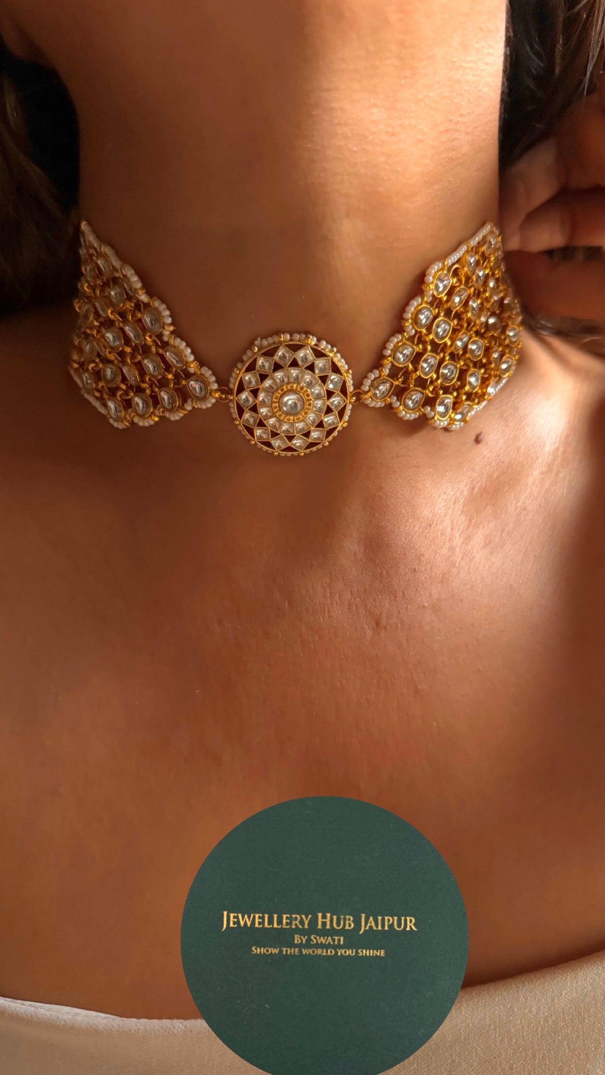 Floral real moissanite designer Necklace