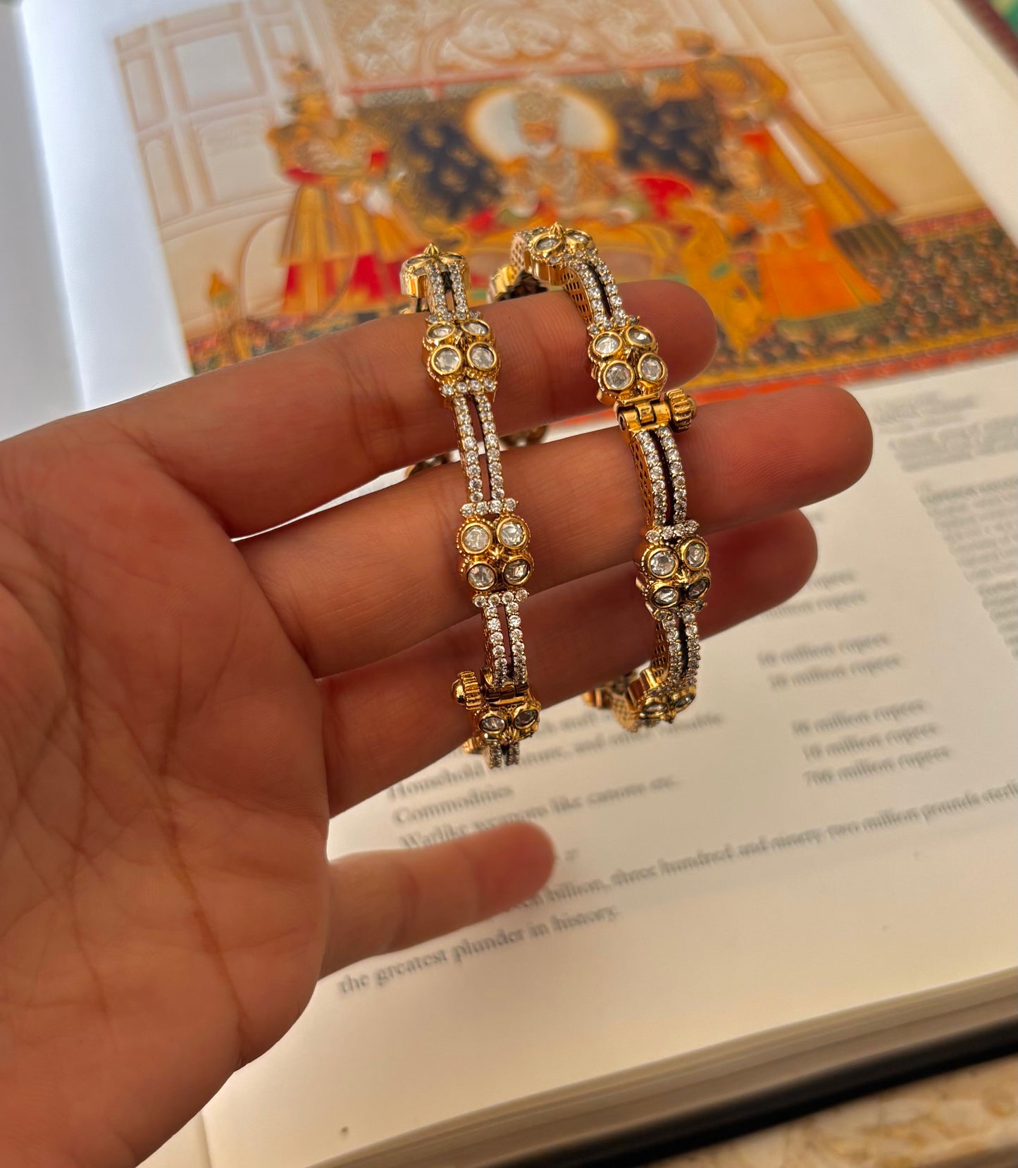 real moissanite victorian bangles