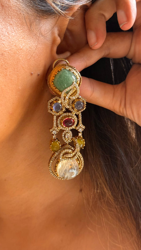 Sabhyasachi inspired
 doublet designer danglers