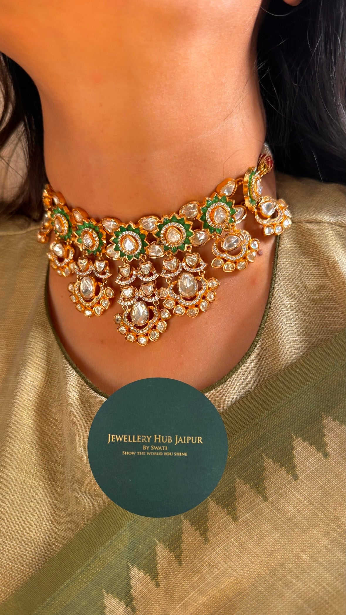 Real Moissanite panna necklace
