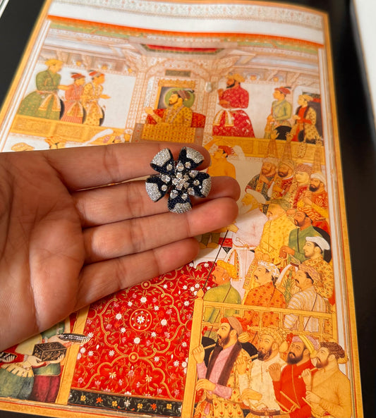 Sapphire flowerl cocktail ring