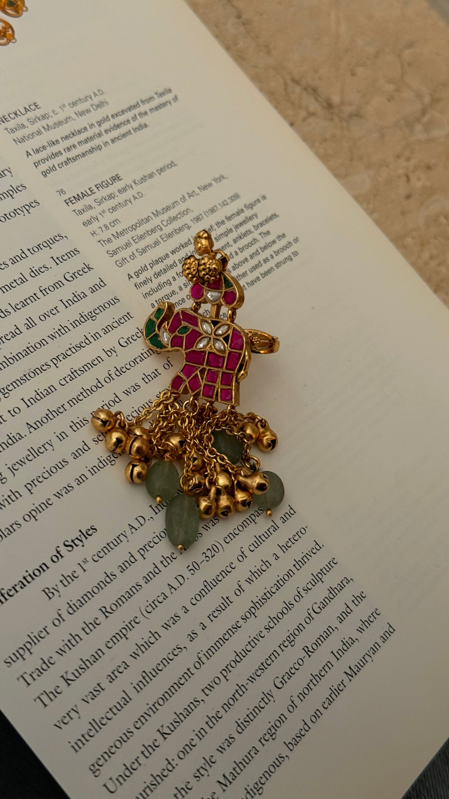 Chhatrapati Gajanand paachi kundan heritage ring