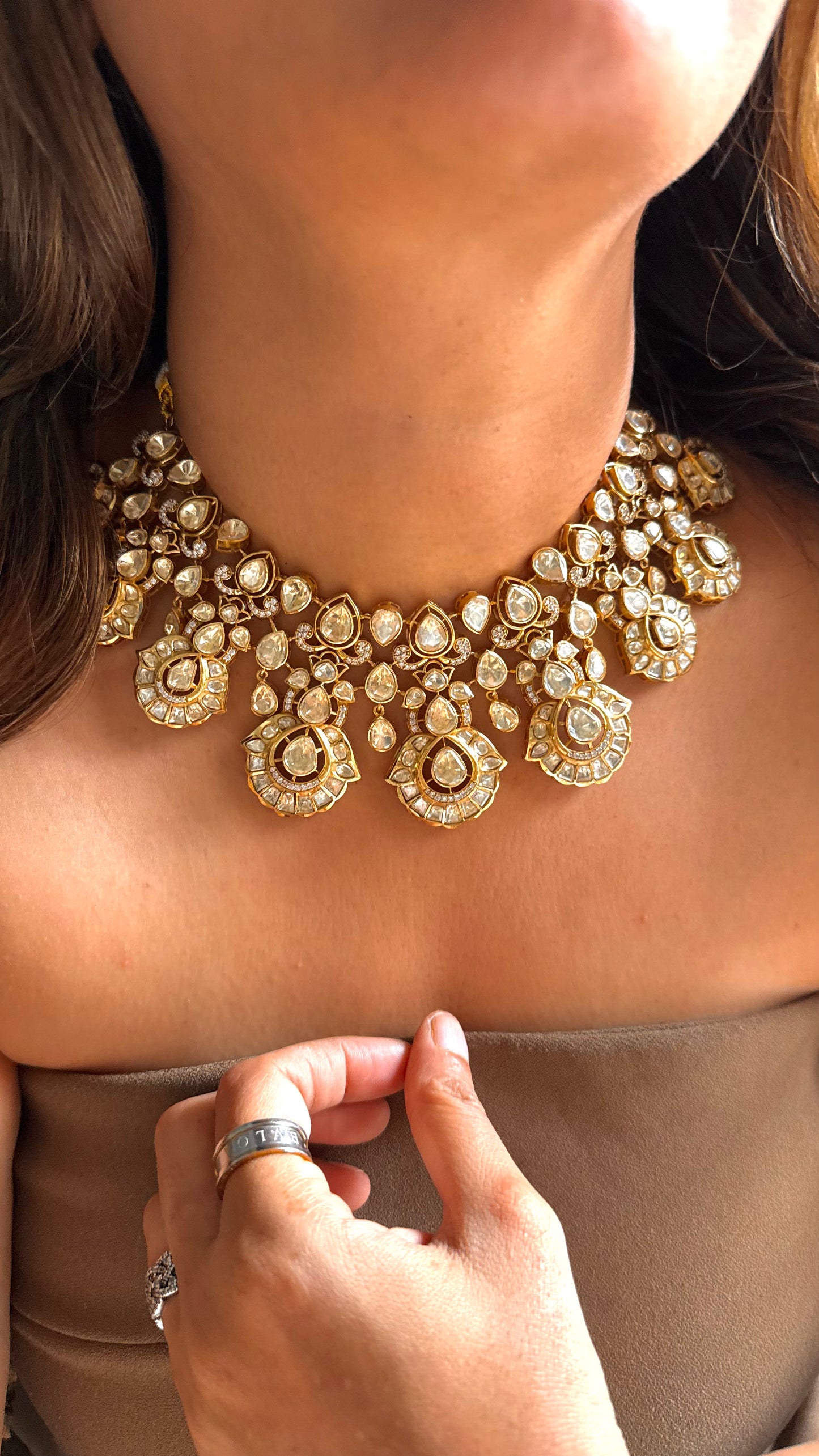 Peeli polki heritage necklace
