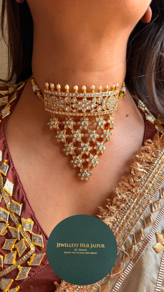 Ranisa inspired paachi Kundan Necklace