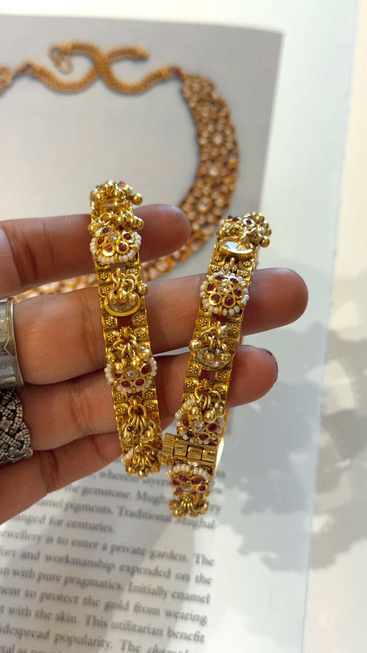 Ruby nakashi gold Bangles