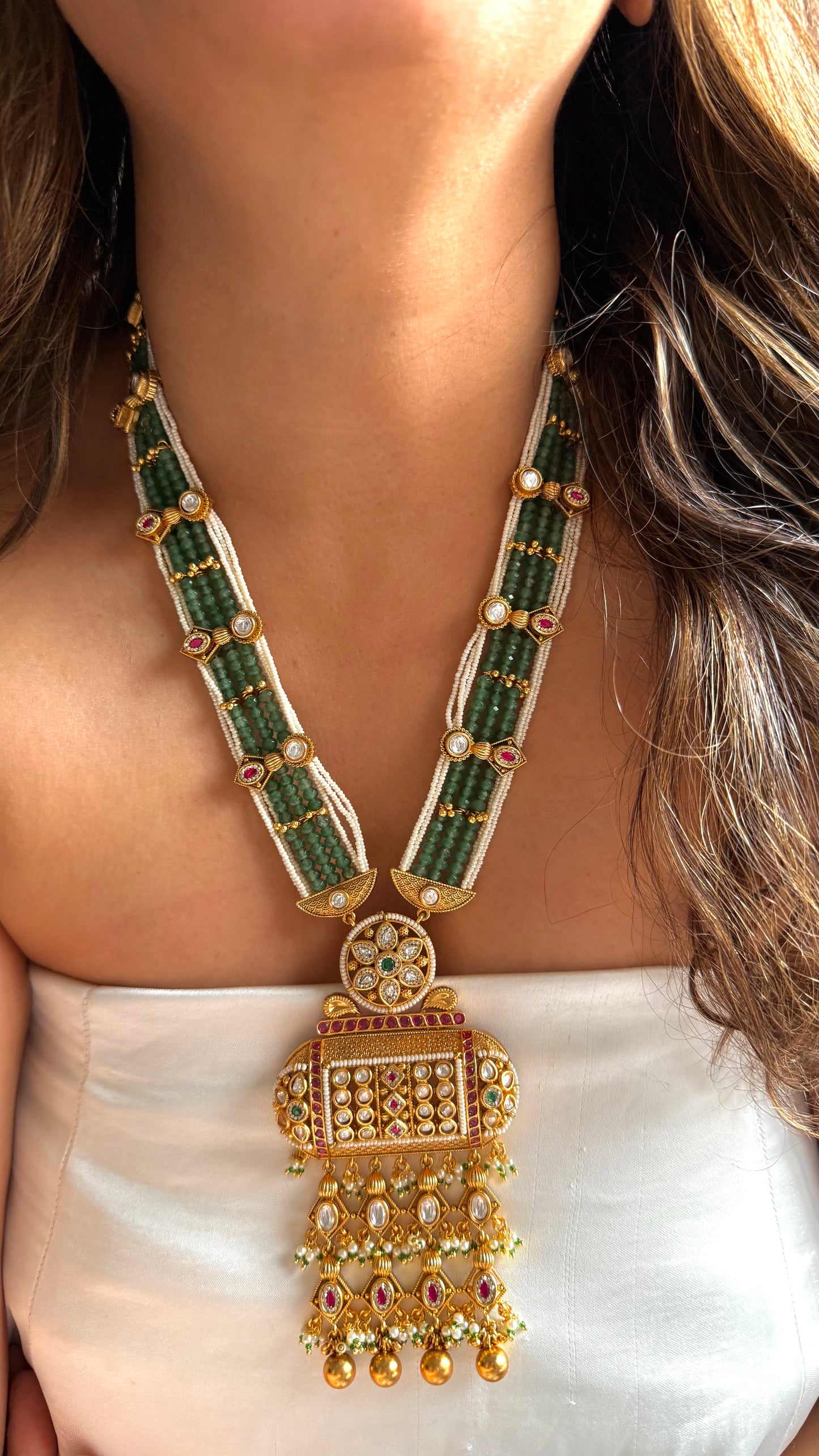 Rajwada Pachi long necklace