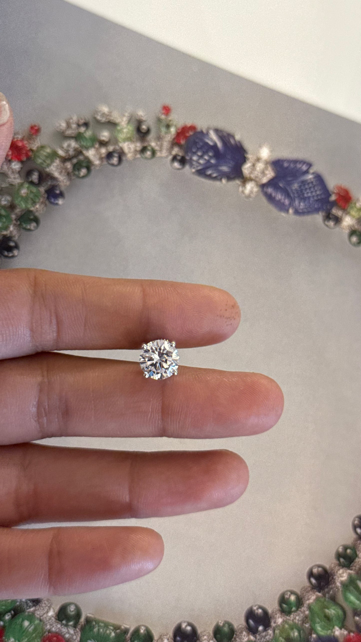 Silver One Carat Solitaire Diamond Studds