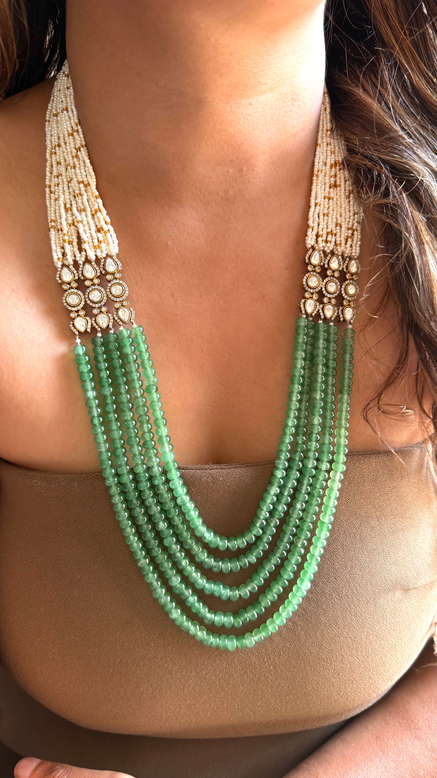 Mint & Pearl victorian Necklace