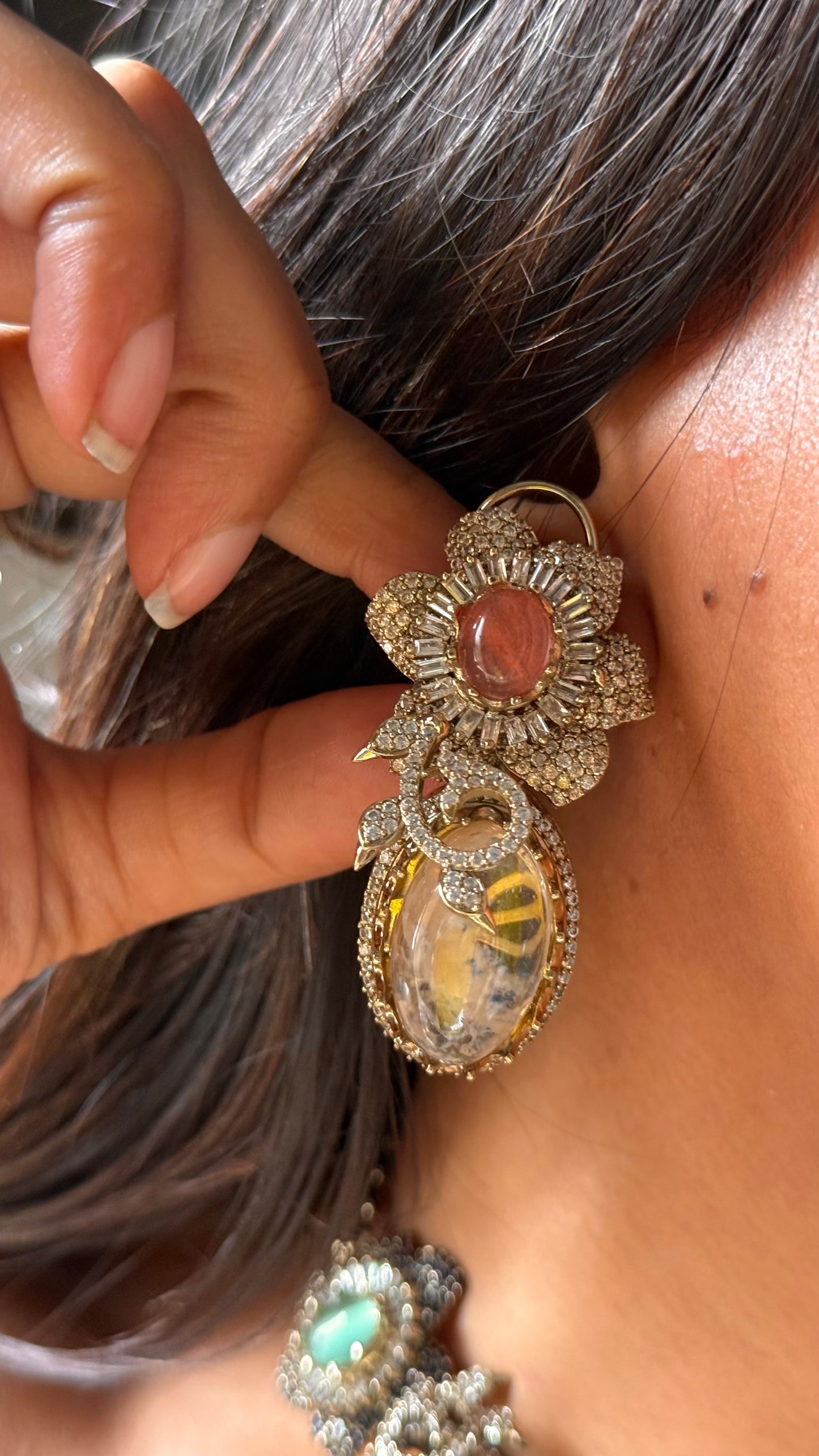 Vintage sabyasachi inspired designer navratna Necklace