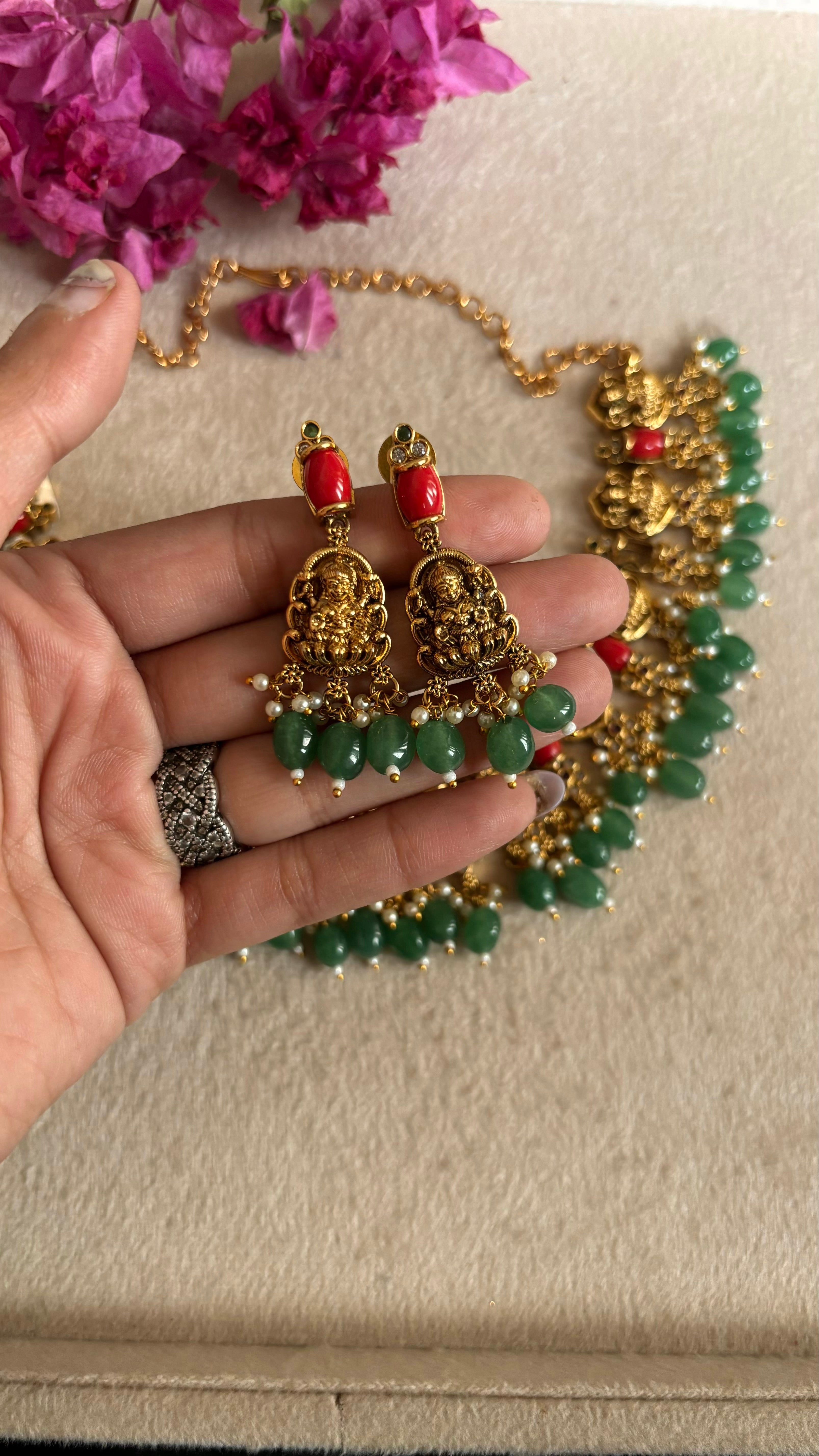 Temple jewellery with earrings