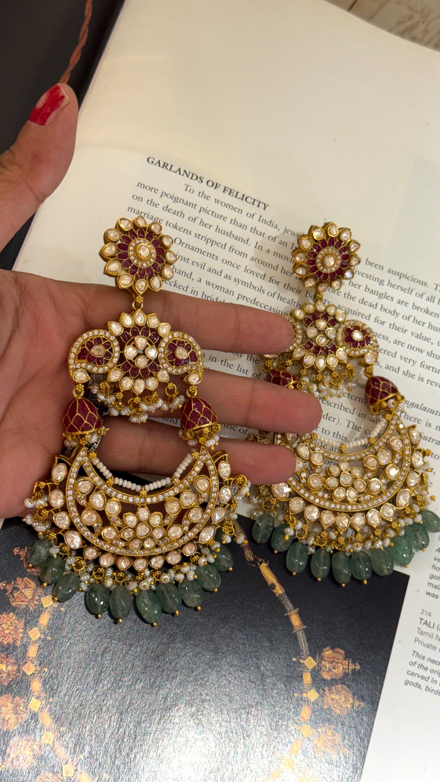 Ruby takkar work polki danglers