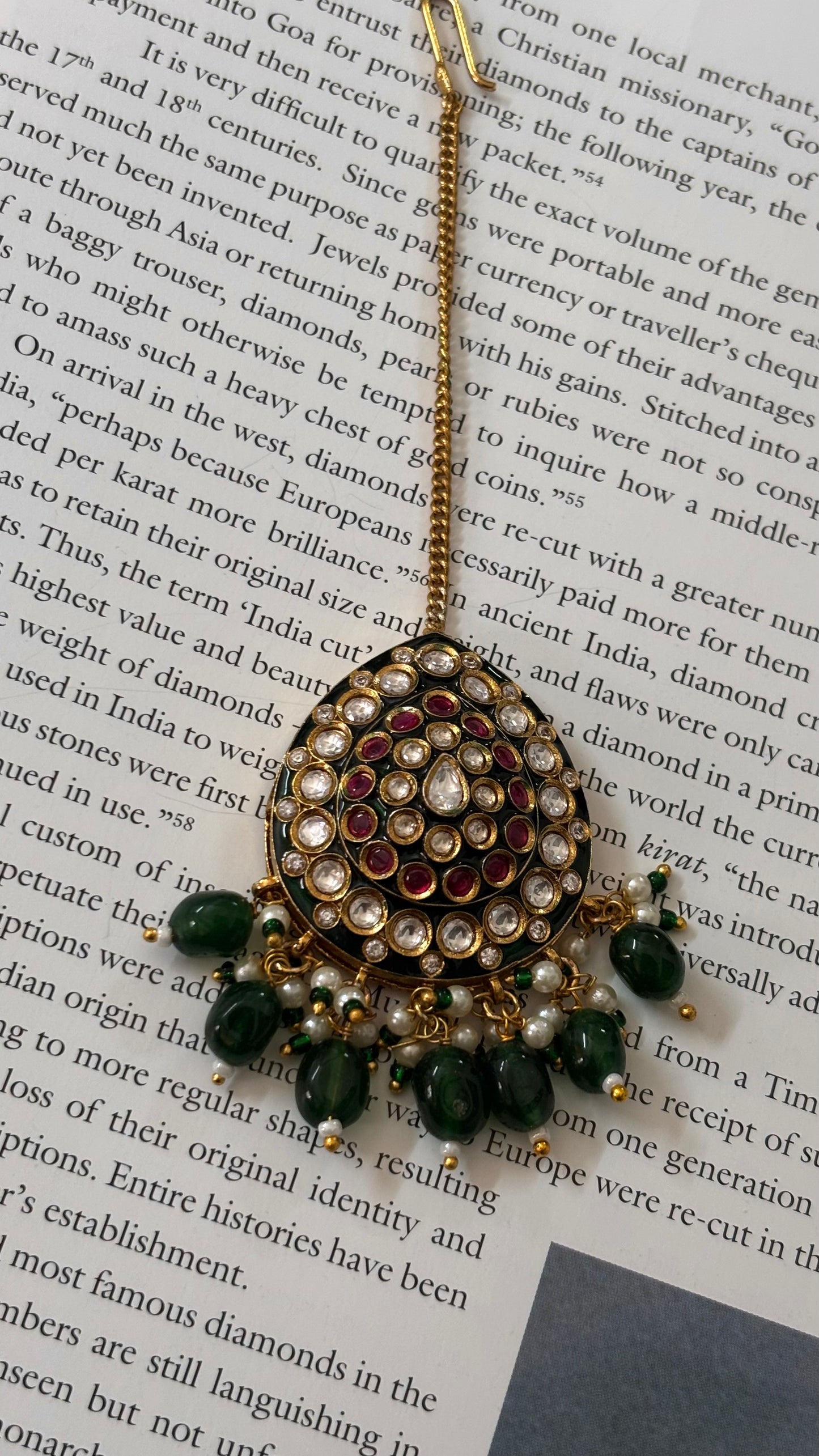 mint and rubi minakari mang tikka