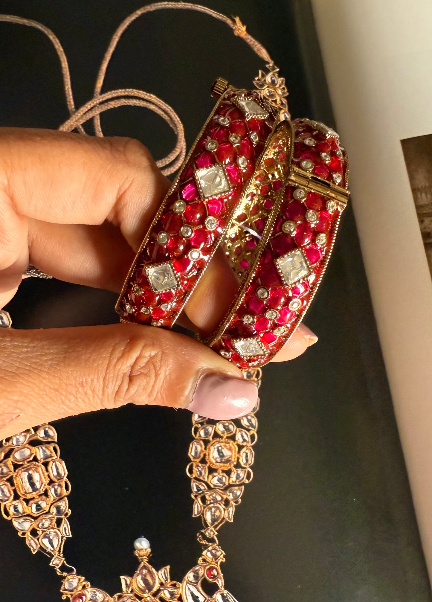 Rani Pink kat dana moissanite openable bangle