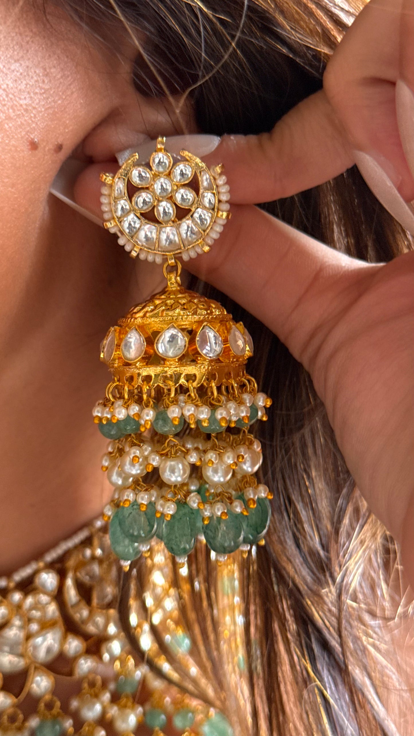 Mint sunheri chaand swarnkanthi Necklace