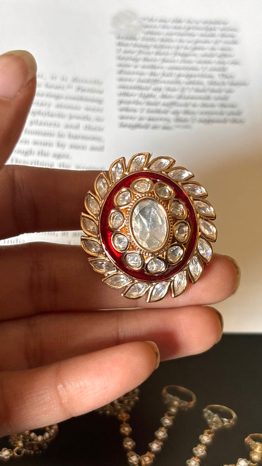 Ruby real moissanite Ring