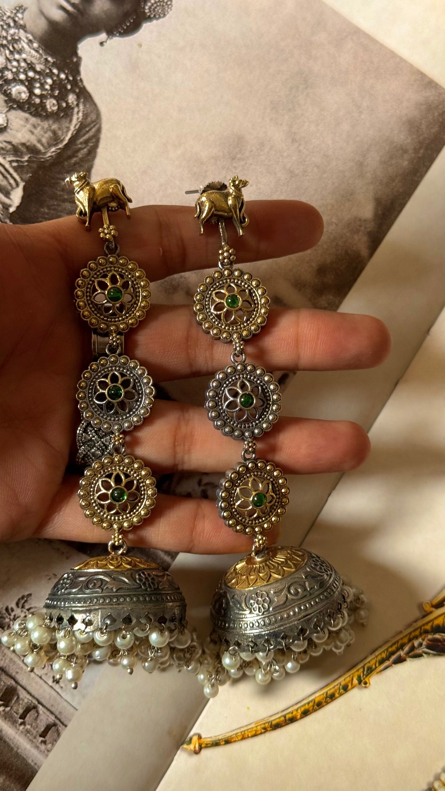 Nandi jhalar tribal earrings