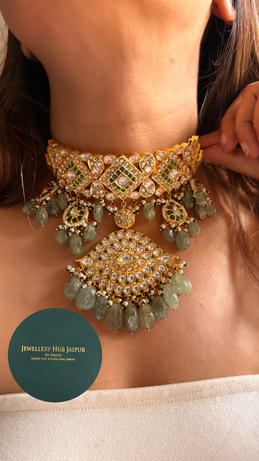 Tyaani kundan inspired choker necklace set
