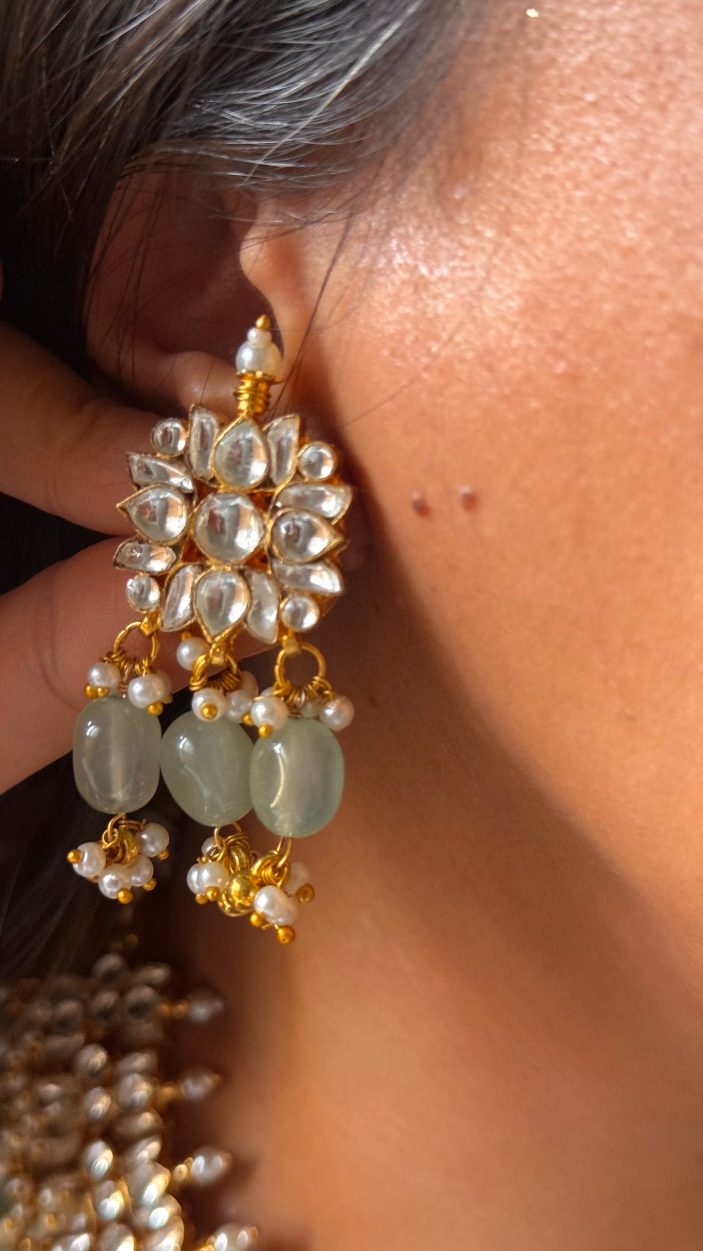 Lotus inspired paachi kundan collar Necklace