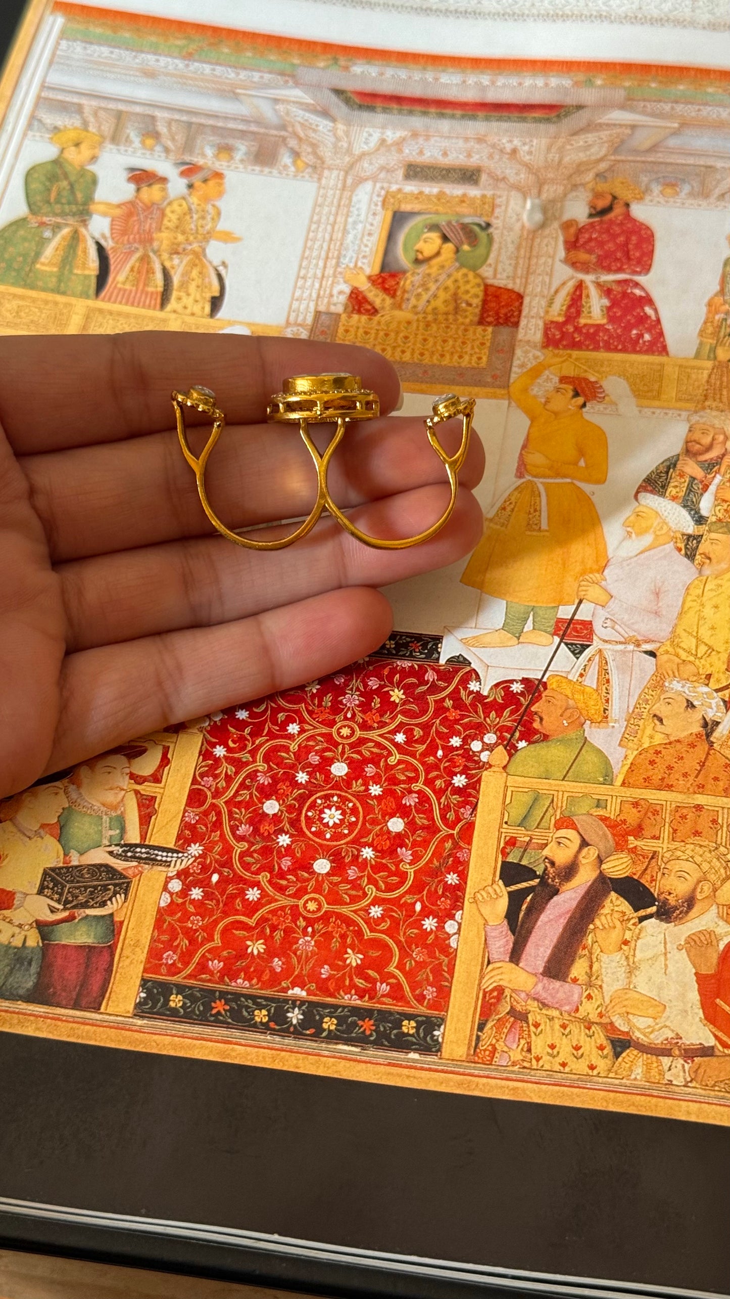 Double finger adjustable ring