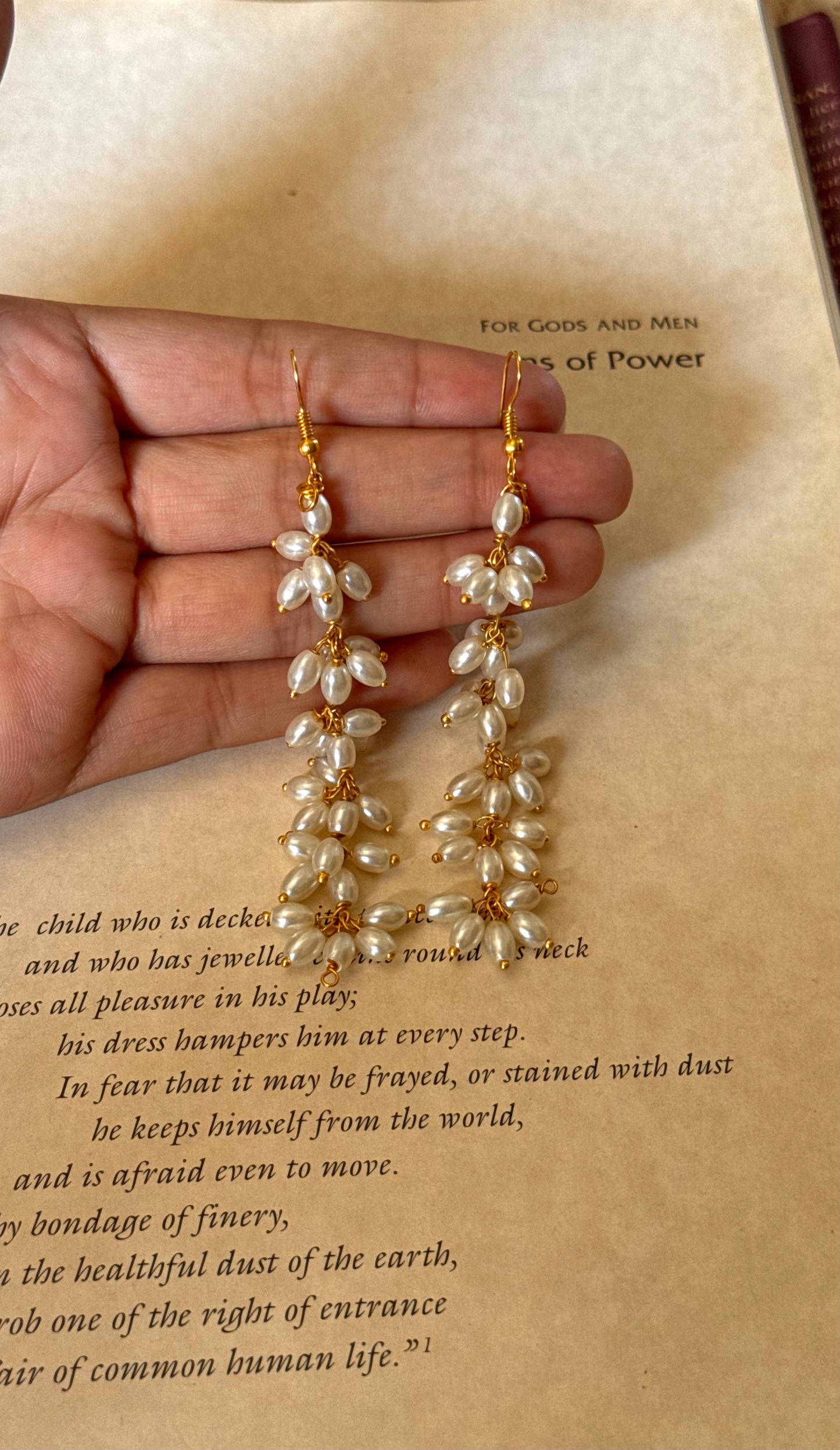 rice drop pearl hangings