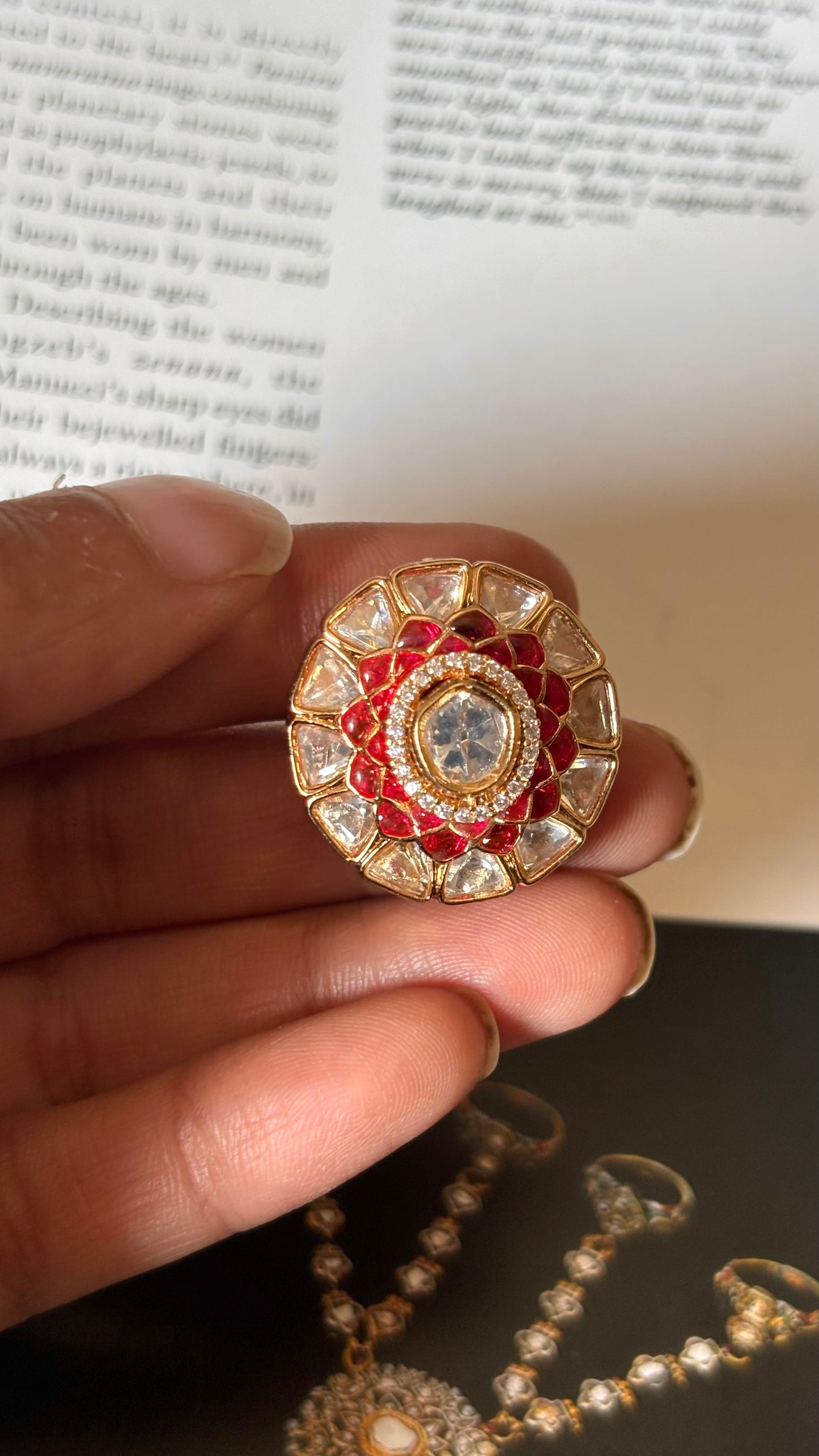 Ruby real moissanite Ring