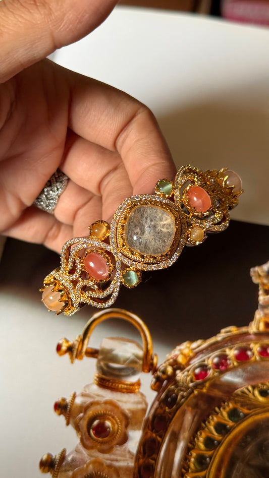 Navratna doublet designer bracelet