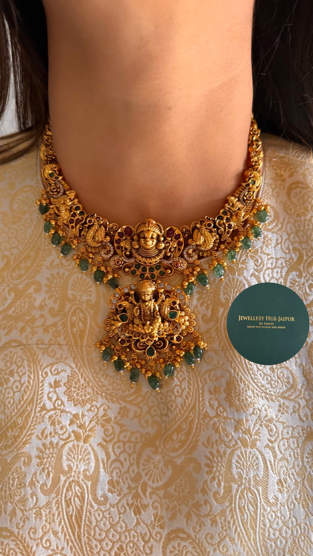 Dual Laxmi temple jewellery