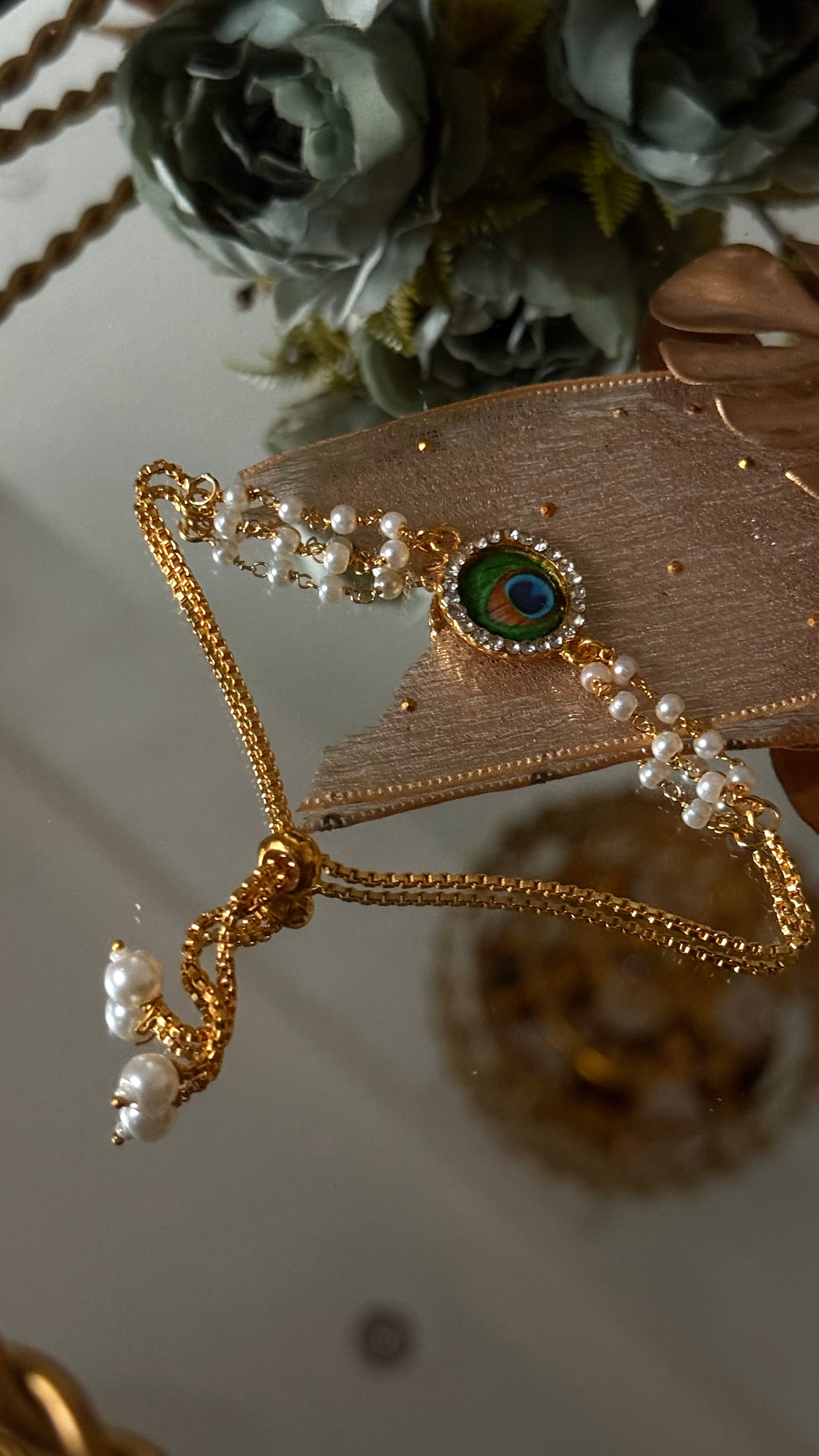 Morpankhi  with diamond pearl rakhi