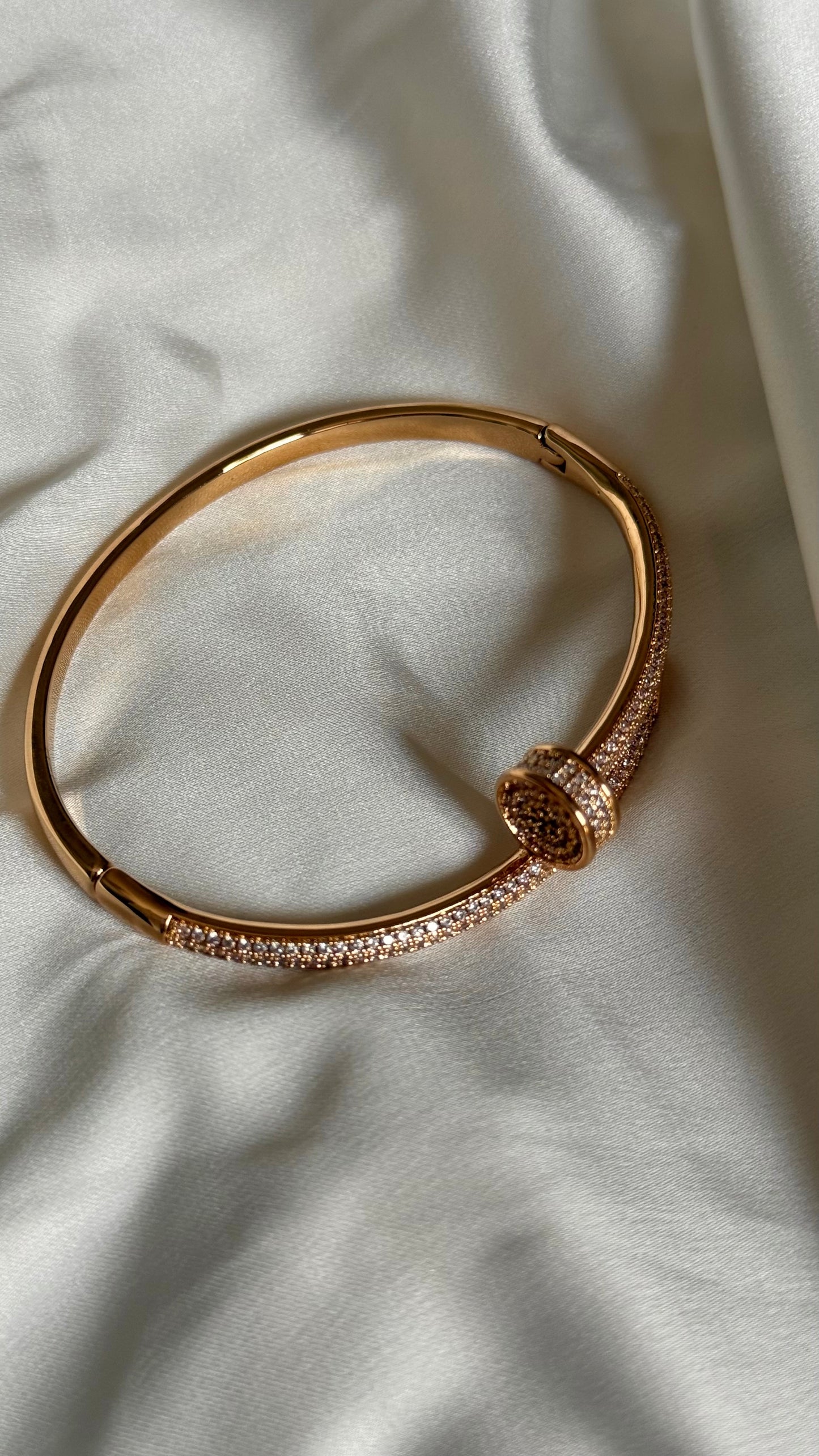 Crystal-Accented Nail bracelet