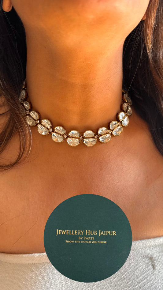 uncut polki victorian choker necklace