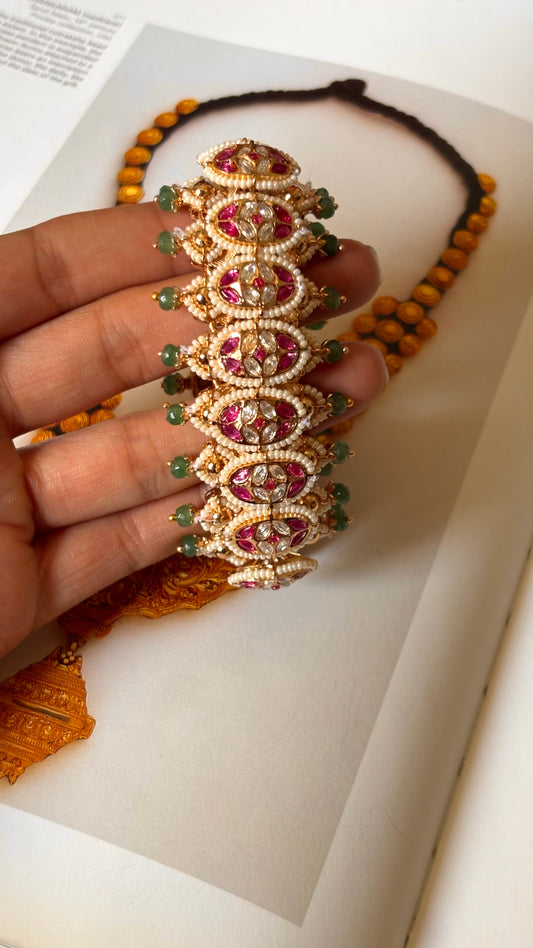 Ruby emerald flexible pacheli bracelet ( single )made on order only