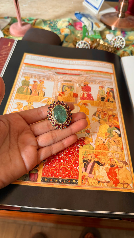 Mint Ruby adjustable ring