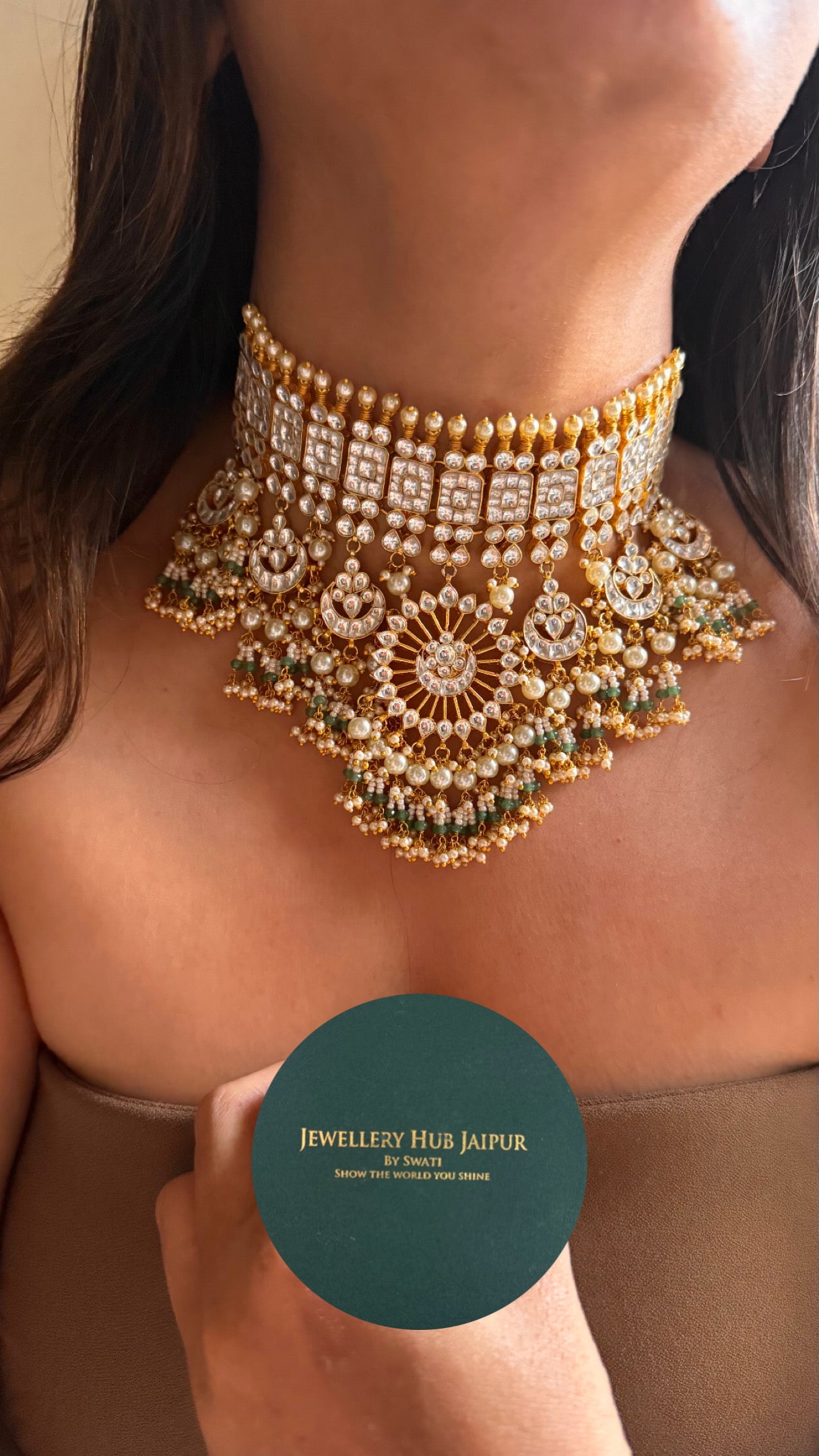 Real paachi handmade chaand nakashi bridal Necklace